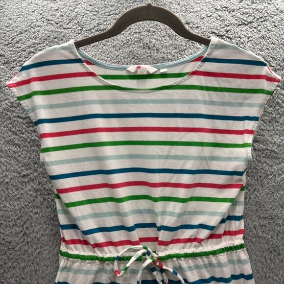 Boden Women's XS Striped Dress Tie Waist Short Sleeves Cotton Blend Casual Fun - Picture 2 of 9